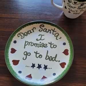 Plate & cup Santa set